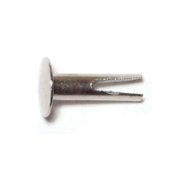 Split Rivet, Truss Head, 5/32 in Dia., 7/16 in L, Steel Body, 72 PK